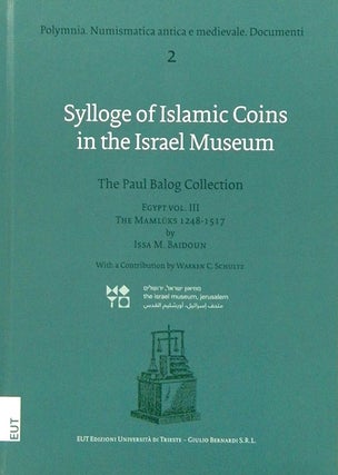Item #1958 SYLLOGE OF ISLAMIC COINS IN THE ISRAEL MUSEUM. THE PAUL BALOG COLLECTION. EGYPT VOL....