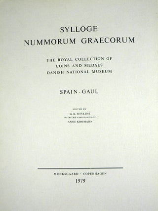 Item #306 SYLLOGE NUMMORUM GRAECORUM. THE ROYAL COLLECTION OF COINS AND MEDALS, DANISH NATIONAL...
