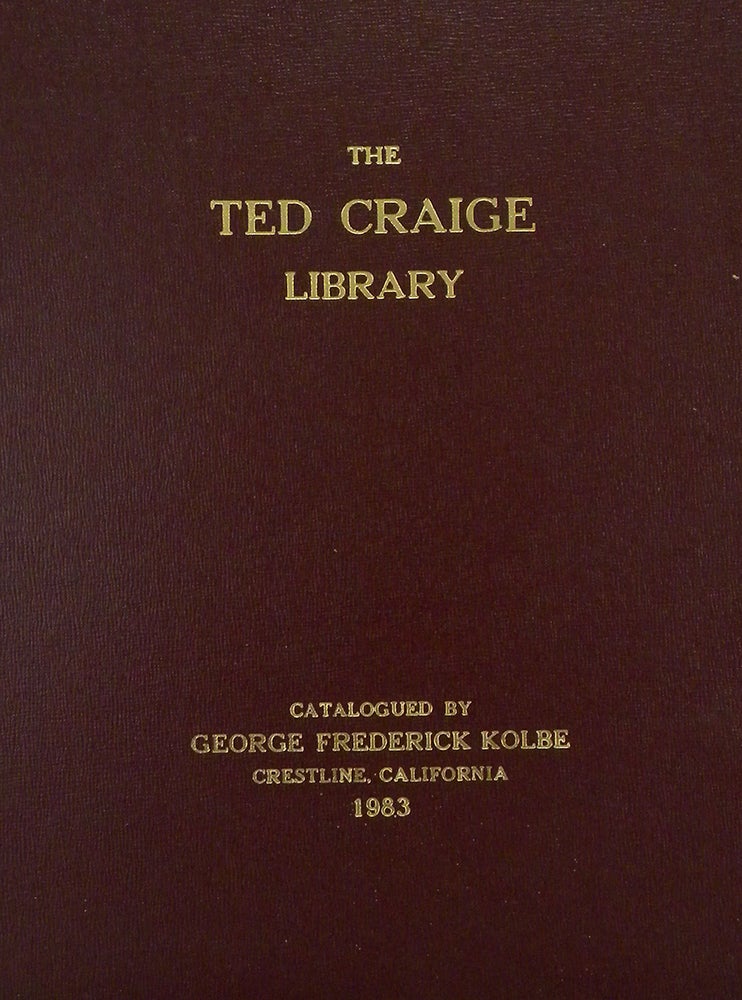 Item #4886 1983 CONVENTION OF INTERNATIONAL NUMISMATICS. SALE 14. CATALOGUE OF THE CELEBRATED NUMISMATIC LIBRARY FORMED BY THE LATE THEODORE LOUIS CRAIGE: IMPORTANT NUMISMATIC BOOKS, PERIODICALS AND AUCTION CATALOGUES. ALSO FEATURING WORKS FROM THE AMERICAN NUMISMATIC SOCIETY, THE COLLECTION OF B. MAX MEHL MEMORABILIA FORMED BY DR. RONALD STOCKER, AND OTHER IMPORTANT PROPERTIES. George Frederick Kolbe.