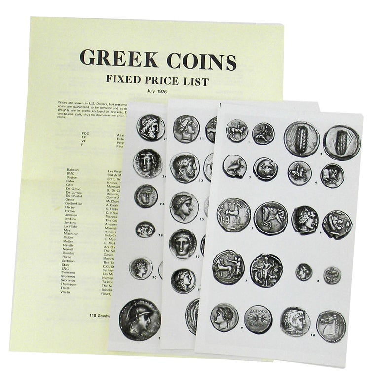 Item #5016 GREEK COINS: FIXED PRICE LIST. Charles Adams.