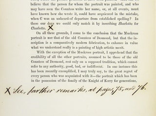 THE OLD COUNTESS OF DESMOND: AN INQUIRY, DID SHE EVER SEEK REDRESS AT THE COURT OF QUEEN ELIZABETH, AS RECORDED IN THE JOURNAL OF ROBERT SYDNEY, EARL OF LEYCHESTER? AND DID SHE EVER SIT FOR HER PORTRAIT?