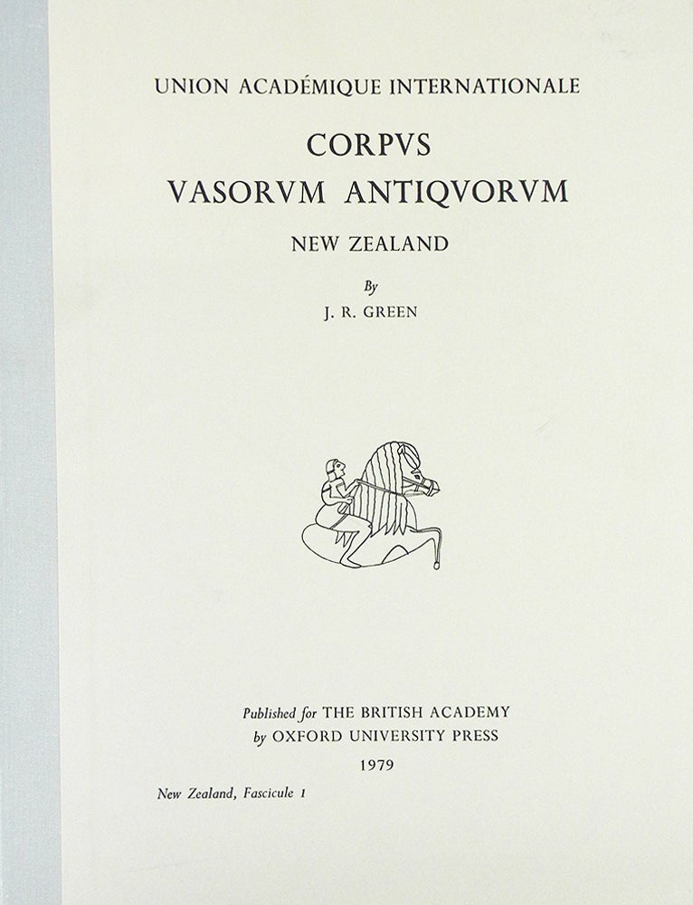 Item #6217 CORPUS VASORUM ANTIQUORUM. NEW ZEALAND FASCICULE 1. Corpus Vasorum Antiquorum.