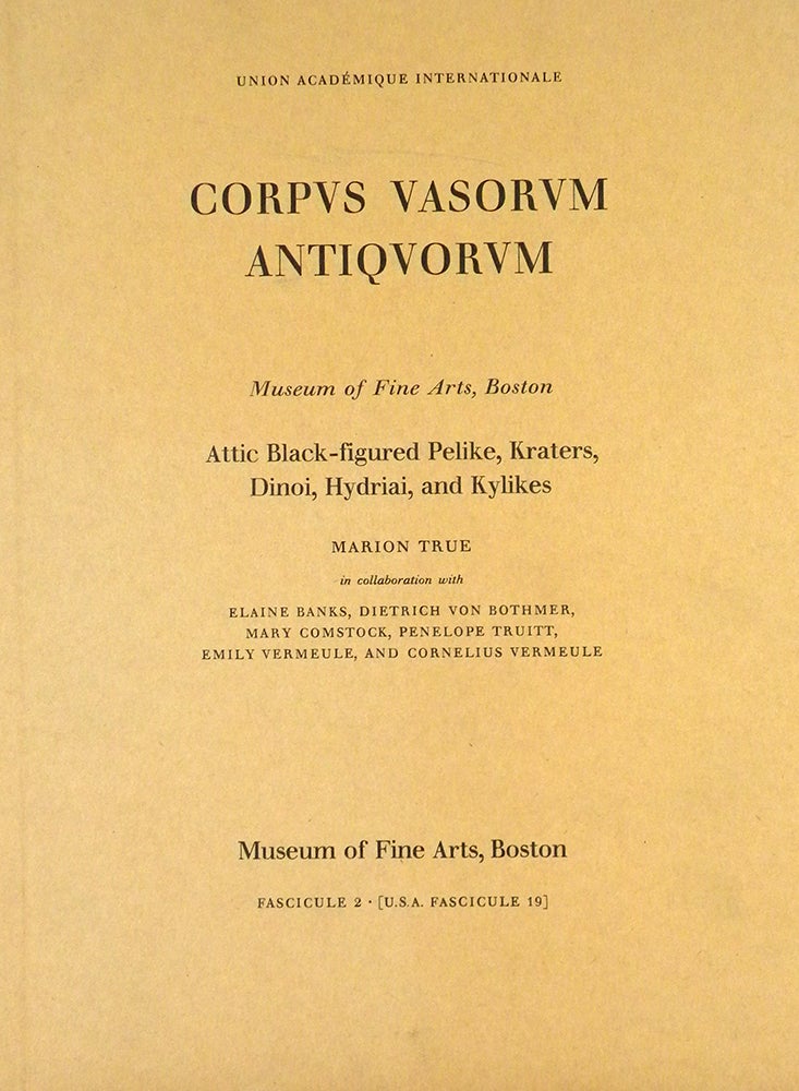 Item #6220 CORPUS VASORUM ANTIQUORUM. UNITED STATES FASCICULE XIX: MUSEUM OF FINE ARTS, BOSTON FASCICULE II. Corpus Vasorum Antiquorum.