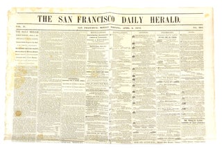 Item #6321 COMPLETE ISSUE OF A SAN FRANCISCO NEWSPAPER, WITH NUMISMATIC CONTENT, PUBLISHED ON THE...