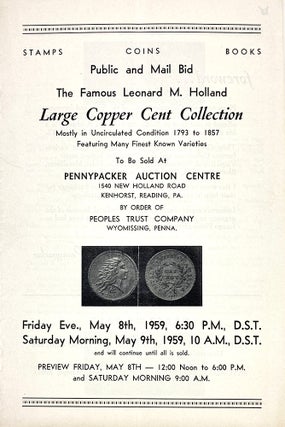 Item #6912 STAMPS – COINS – BOOKS. PUBLIC AND MAIL BID. THE FAMOUS LEONARD M. HOLLAND LARGE...