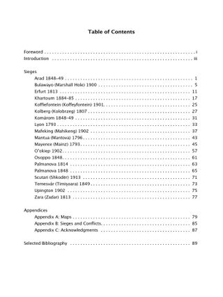 SIEGE NOTES OF THE WORLD 1793&ndash;1913