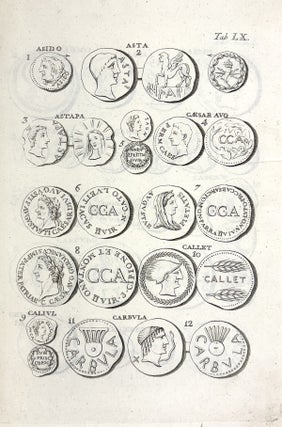 MEDALLAS DE LAS COLONIAS, MUNICIPIOS Y PUEBLOS ANTIGUOS DE ESPAÑA. COLECCION DE LAS QUE SE HALLAN EN DIVERSOS AUTORES, Y DE OTRAS NUNCA PUBLICADAS: CON EXPLICACION Y DIBUJO DE CADA UNA.