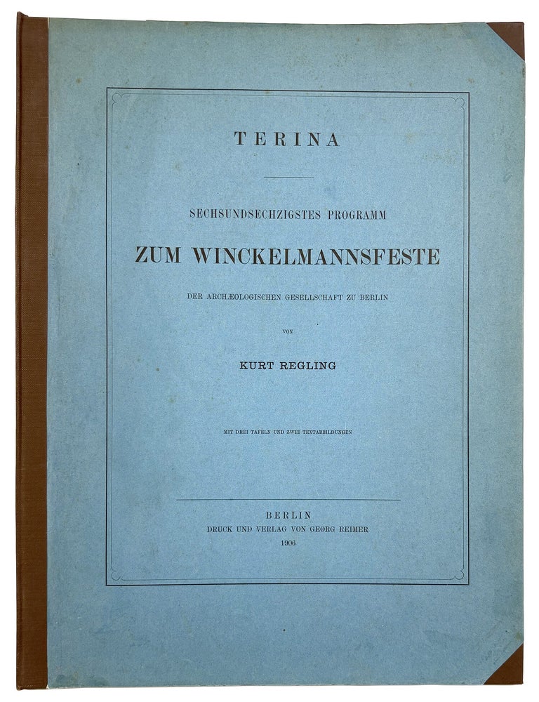 Item #7882 TERINA. Kurt Regling.